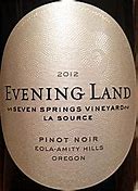 Image result for Evening Land Pinot Noir Anden Seven Springs