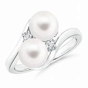 Image result for Freshwater Pearl Diamond Ring