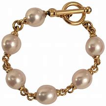 Image result for Gold and Pearl Bracelet