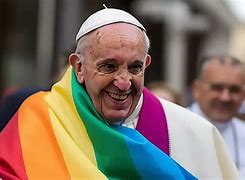 Image result for Pope Francis Holding a LGBT Flag