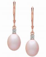 Image result for Pink Pearl 14K Rose Gold Earrings