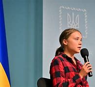 Image result for Greta Thunberg with Giordano of Juice Media