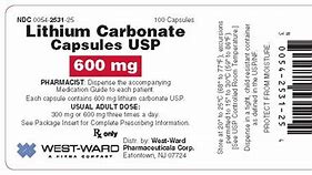 Image result for Lithium 600 Mg