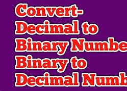 Image result for How to Convert Decimal Number to Binary