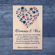 Image result for Carte Mariage Faire Part