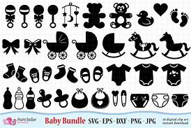 Image result for Newborn Baby Stencil SVG