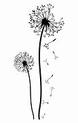 Image result for Dandelion Puff and Flowers Clip Art
