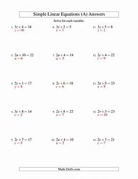 Image result for Linear Equations for Grade 8