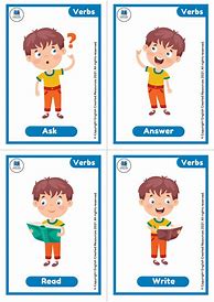 Image result for Verbs Flash Cards