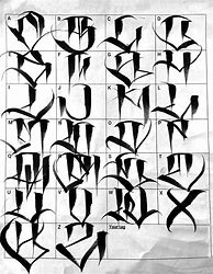 Image result for Graffiti Alphabet Calligraphy Fonts