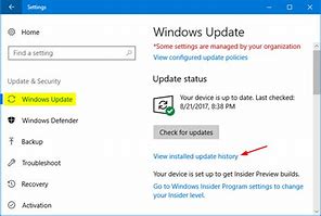 Image result for Windows See Update History Failed