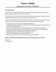 Image result for Communications Manager Cover Letter