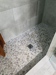 Image result for Blue Pebble Tile Shower Floor