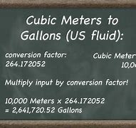 Image result for Gallons to Cubic Meters Conversion