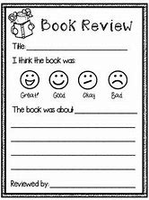 Image result for Book Review Template Kindergarten
