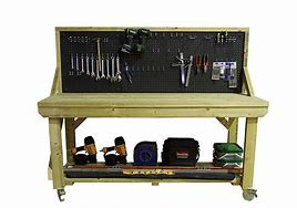Image result for Small Workbench with Pegboard