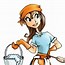 Image result for Cleaning Lady Bathroom Cartoon