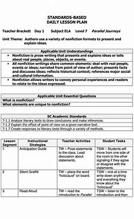 Image result for Lesson Plan Exemplar