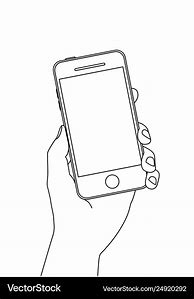 Image result for Phone in Hand Drawing