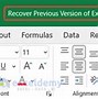 Image result for Excel Go Back to Previous Save