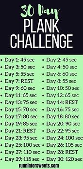 Image result for 30-Day Plank Challenge Calendar Printable