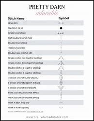 Image result for Crochet Stitches Guide. Printable
