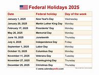Image result for 2025 Holiday Calendar USA