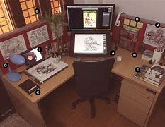 Image result for Art Desk Setup Drawing