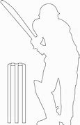 Image result for Cricket Player Outline Power Hitter