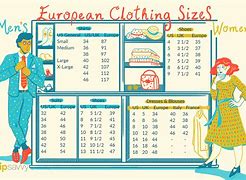 Image result for UK to European Clothing Size Chart