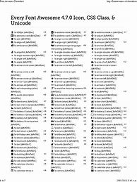 Image result for Font Awesome Icon Cheat Sheet