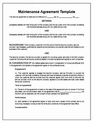 Image result for Maintenance Contract Template Free Word