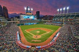 Image result for Downtown Cleveland Sunset Progressive Field