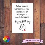 Image result for Funny Happy Birthday Boss Card