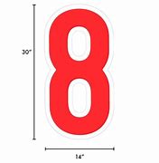 Image result for Red Number 8 Zazzle