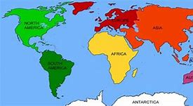 Image result for Divide a World Map by Continent