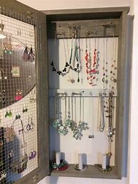 Image result for Jewelry Organizer Inside Cupboard DIY