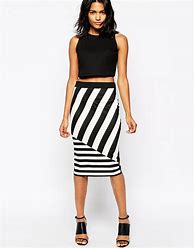 Image result for stripe pencil skirt