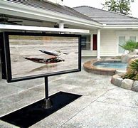 Image result for Outdoor Retractable TV Screen
