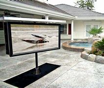 Image result for Outdoor Retractable TV Screen