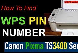 Image result for Where to Find WPS PIN On Canon Printer