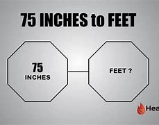 Image result for 75 Inches in Feet