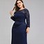 Image result for Plus Size Navy Blue Lace Dress