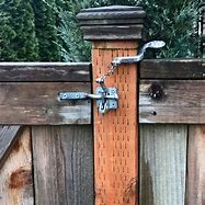 Image result for Privacy Fence Gate Latch