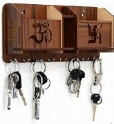 Image result for Wooden Key Holder Box for Wall India
