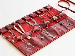 Image result for Leather Travel Organizer in Red Colour