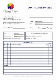 Image result for Contractor Invoice Template