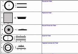 Image result for Hyundai Fram Air Filter Specification Chart