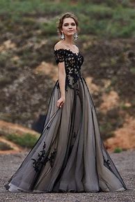 Image result for Black and Champagne Wedding Dress