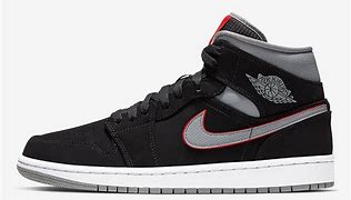 Image result for Air Jordan 1 Grey Black and Red